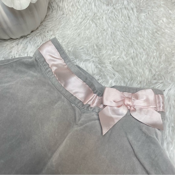 Janie and Jack | Grey and Pink Velvet skirt sz 2T - Picture 3 of 11